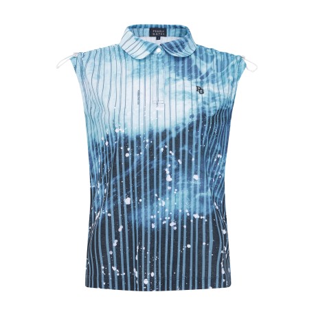 여성 스트링 슬리브리스 티셔츠