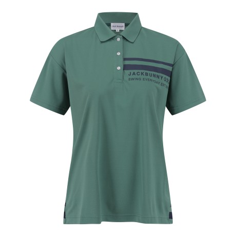 여성 잭바니 배색 라인 플리츠 반팔 티셔츠