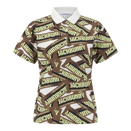 여성 잭바니 스낵바 패턴 반팔 티셔츠