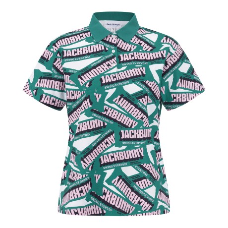 여성 잭바니 스낵바 패턴 반팔 티셔츠