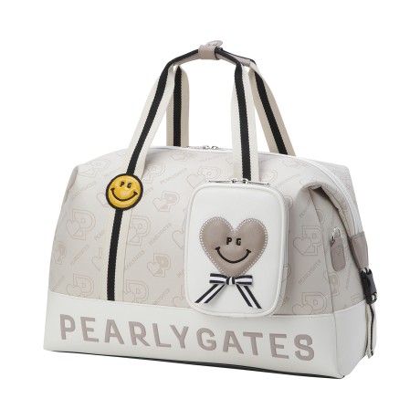 여성 스마일 로고 패턴 보스턴백 & 미니 파우치