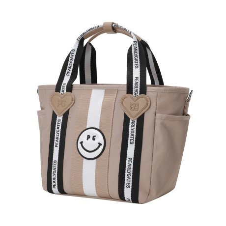 여성 스마일 배색 웨빙 투웨이 토트백