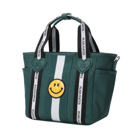 여성 스마일 배색 웨빙 투웨이 토트백