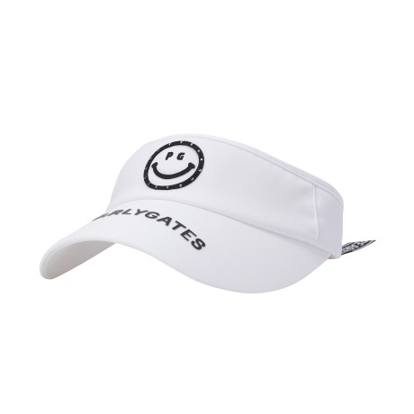 여성 큐빅 스마일 리본 탈착 썬바이저