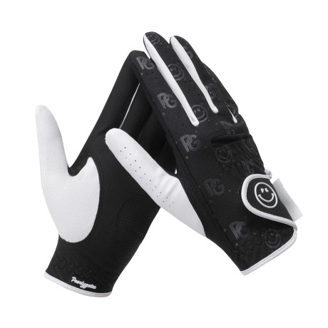 여성 스마일 패턴 양손 장갑