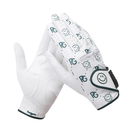 여성 스마일 패턴 양손 장갑