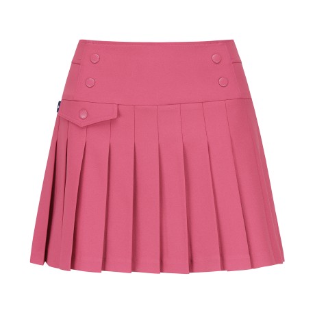 여성 더블 버튼 플리츠 큐롯 스커트