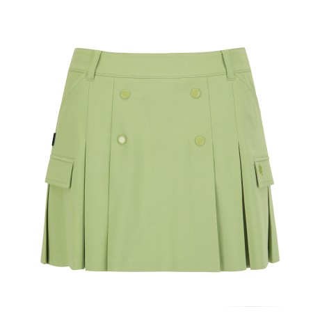 여성 더블 버튼 백 밴딩 큐롯 스커트