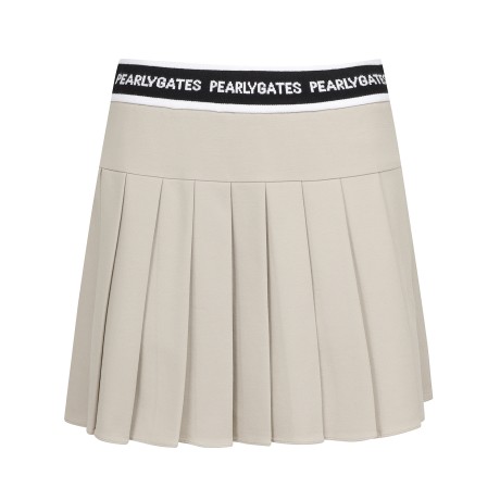 여성 로고 니트 밴딩 플리츠 큐롯 스커트