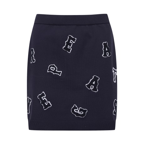 여성 부클 알파벳 미니 니트 스커트