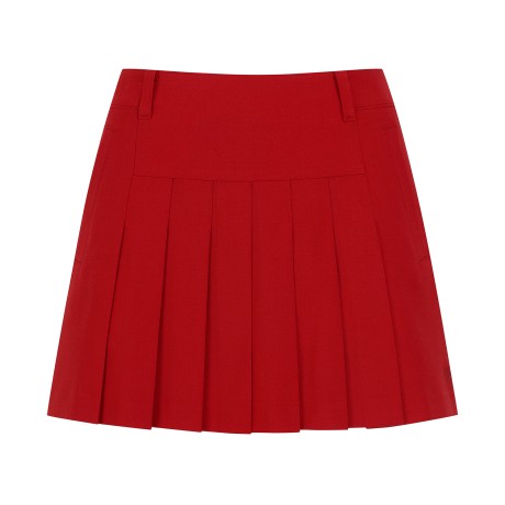 여성 하트 니트 패치 큐롯 스커트