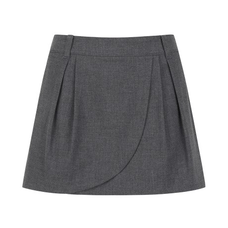 여성 백 플리츠 밴딩 큐롯 스커트