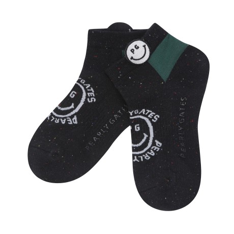 여성 스마일 패치 멜란지 단목 양말