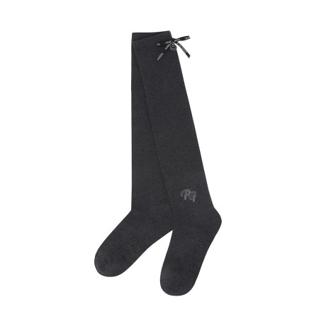 여성 스마일 백 리본 논슬립 니삭스