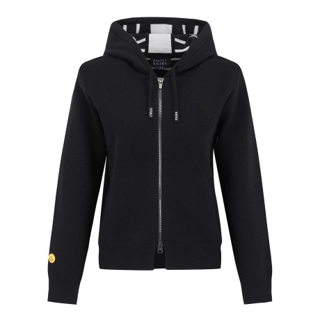 여성 스마일 더블페이스 후드 집업 가디건