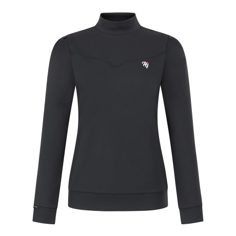 여성 로고 프린팅 모크넥 티셔츠