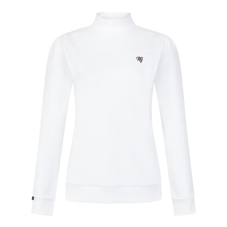 여성 로고 프린팅 모크넥 티셔츠