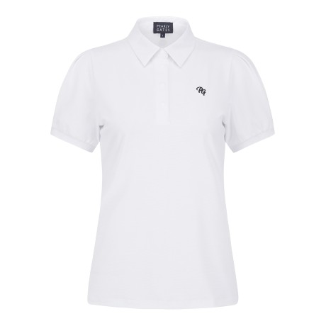 여성 다트 슬리브 하프 버튼 반팔 티셔츠