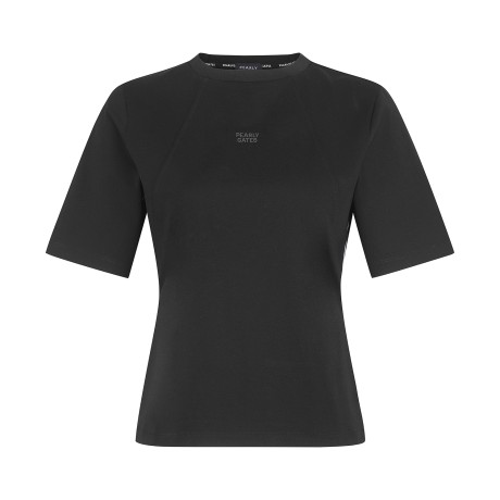 여성 배색 라인 냉감 반팔 티셔츠