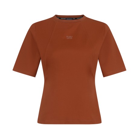 여성 배색 라인 냉감 반팔 티셔츠