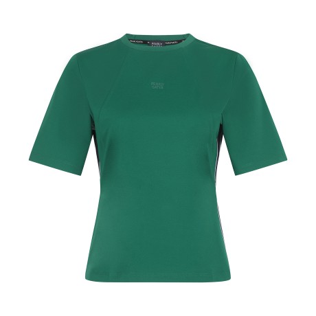 여성 배색 라인 냉감 반팔 티셔츠