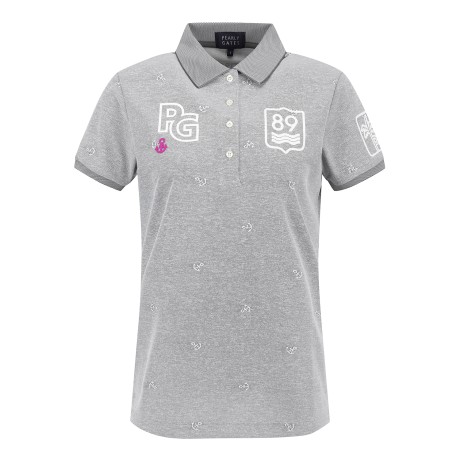 여성 PG 마린 패턴 피케 반팔 티셔츠