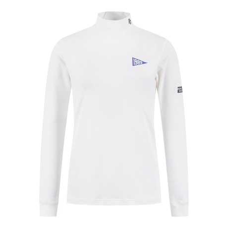 여성 PG 프린팅 모크넥 기능성 긴팔 티셔츠