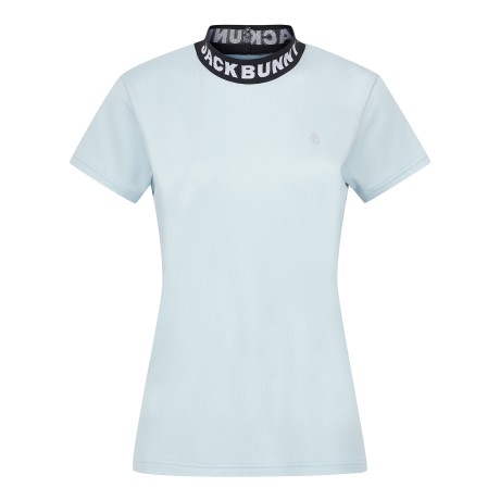 여성 잭바니 로고 넥라인 반팔 티셔츠