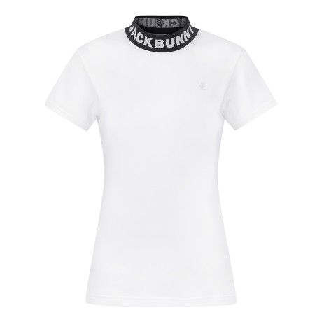 여성 잭바니 로고 넥라인 반팔 티셔츠