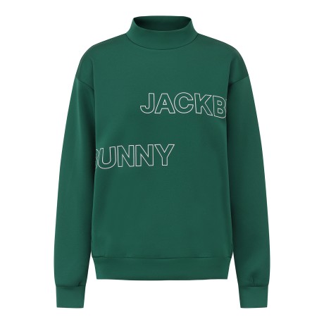 여성 잭바니 로고 모크넥 긴팔 티셔츠