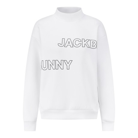 여성 잭바니 로고 모크넥 긴팔 티셔츠