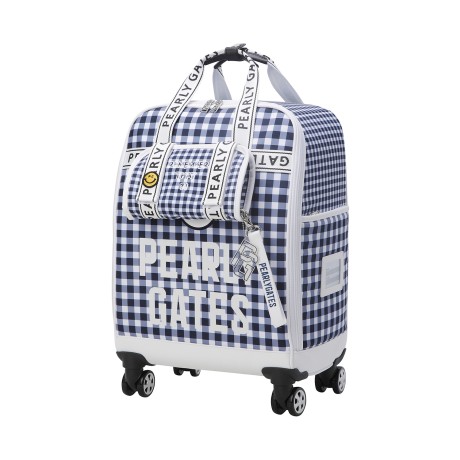 여성 스마일 패치 패턴 휠 보스턴백