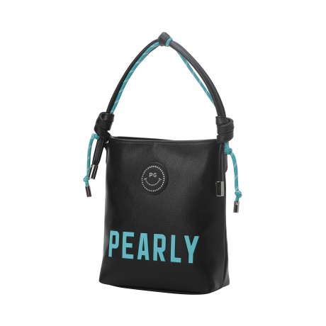 여성 스마일 더블 스트랩 로고 크로스백