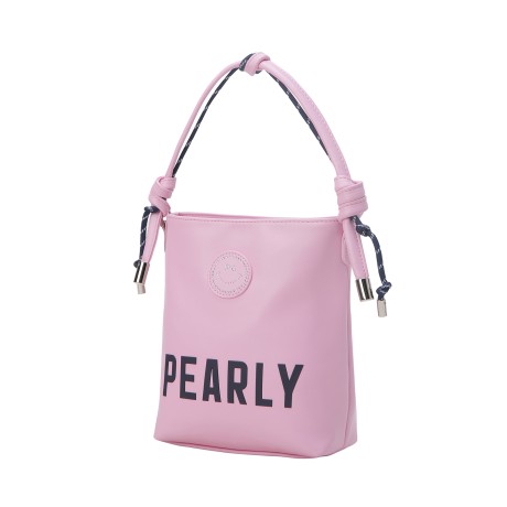 여성 스마일 더블 스트랩 로고 크로스백