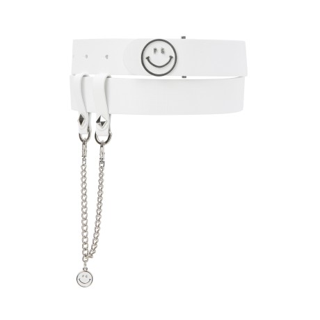 여성 스마일 버클 체인 고리 벨트