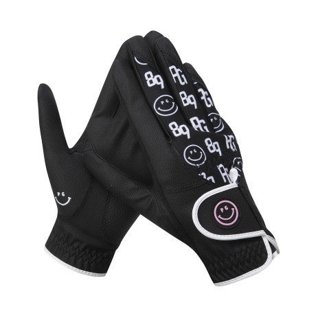 여성 스마일 로고 믹스 프린팅 양손 장갑