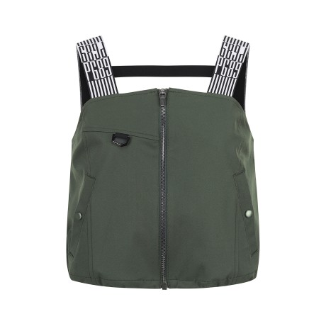 여성 밴딩 스트랩 지퍼 뷔스티에 점퍼