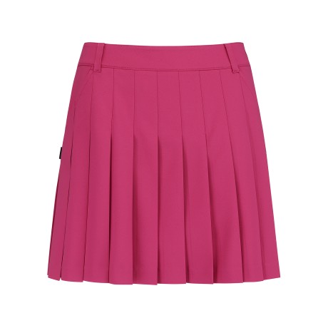 여성 백 밴딩 배색 라인 플리츠 큐롯 스커트