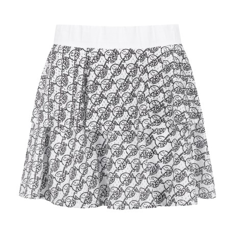 여성 스마일 패턴 에어홀 큐롯 스커트