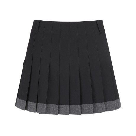 여성 베이직 컬러 플리츠 큐롯 스커트