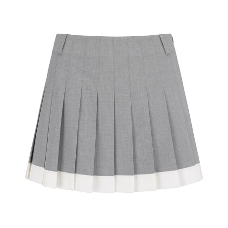 여성 베이직 컬러 플리츠 큐롯 스커트