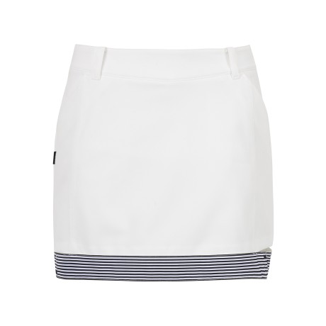 여성 버튼 탭 헴 큐롯 스커트