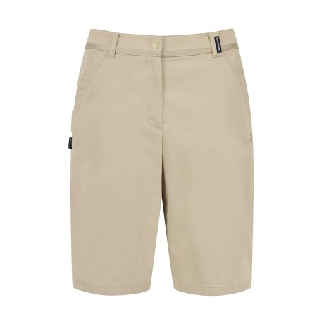 여성 사이드 버튼 탭 스트레치 하프팬츠