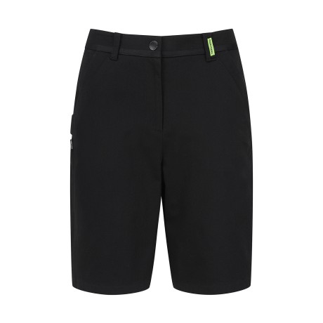 여성 사이드 버튼 탭 스트레치 하프팬츠