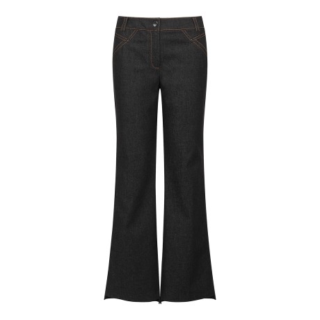 여성 컬러 스티치 사이드 밴딩 부츠컷 팬츠