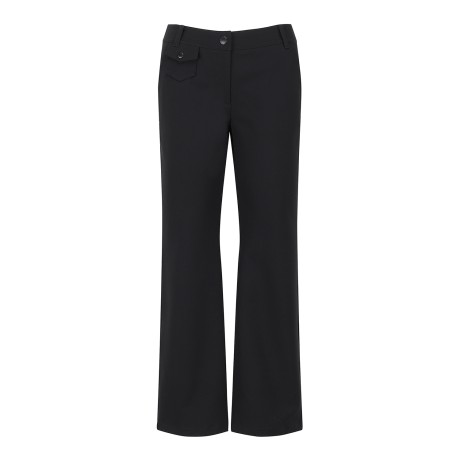 여성 백 플로럴 포켓 부츠컷 팬츠