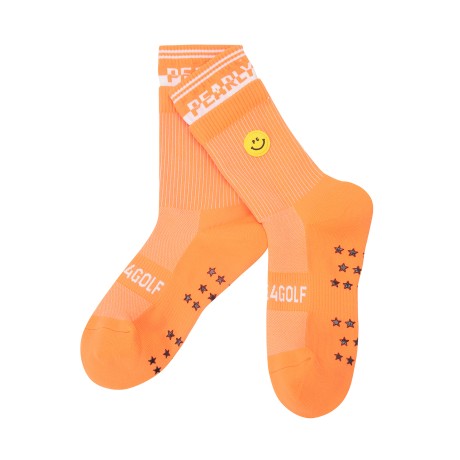 여성 스마일 패치 레이어 중목 양말