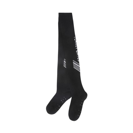 여성 배색 로고 논슬립 니삭스