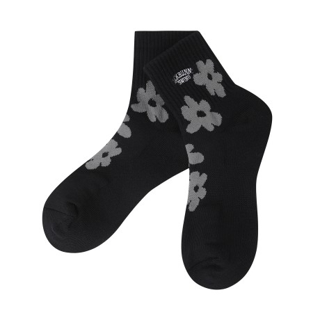 여성 잭바니 플라워 자카드 중목 양말