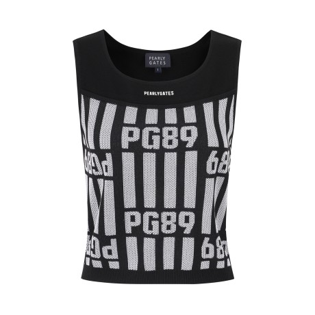 여성 로고 프린팅 투톤 레이어드 베스트